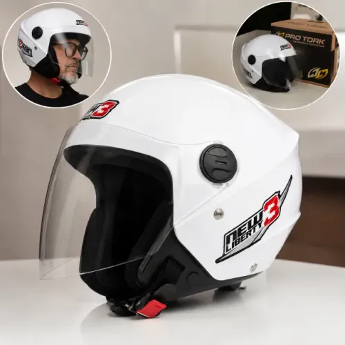 Capacete Moto Pro Tork Aberto New Liberty Branco tm 58 novo na caixa