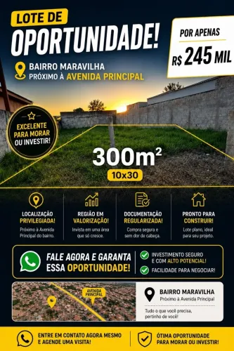 Vendo Terreno Bairro Maravilha