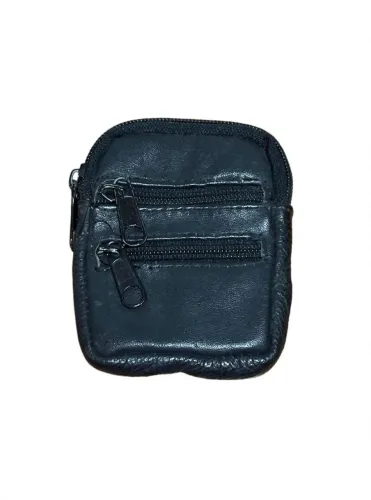 Porta moedas de couro para cinto