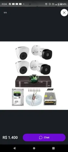 Kit 4câmeras Intelbras zera no precinho CFTV completa