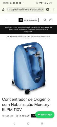 Concentrador de oxigênio