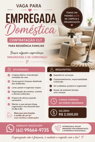 Doméstica, secretária do lar 