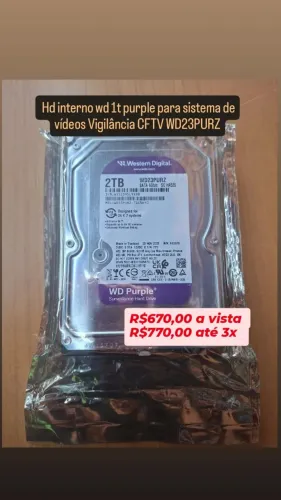 Hd interno wd 2t purple para sistema de vídeo vigilância CFTV wd23purz
