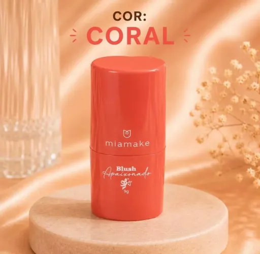 Blush stick apaixonado Mia Make coral