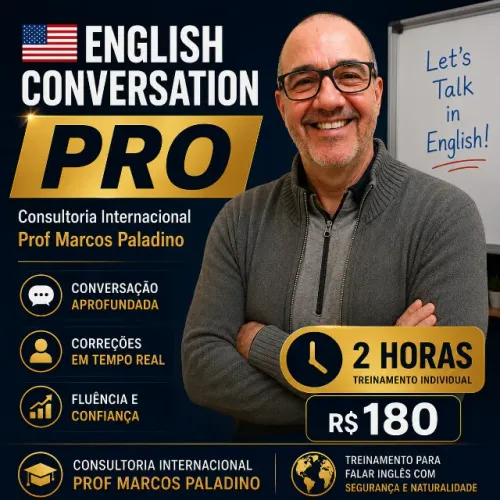 AULAS PARTICULARES DE INGLÊS ONLINE - DESTRAVAR A CONVERSAÇÃO