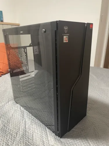 Gabinete T-Dagger Jax Lateral Acrílico Preto T-TGC280