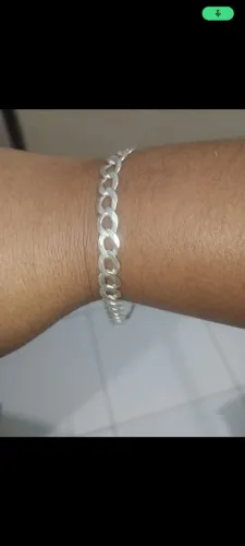 Pulseira de prata escama de peixe