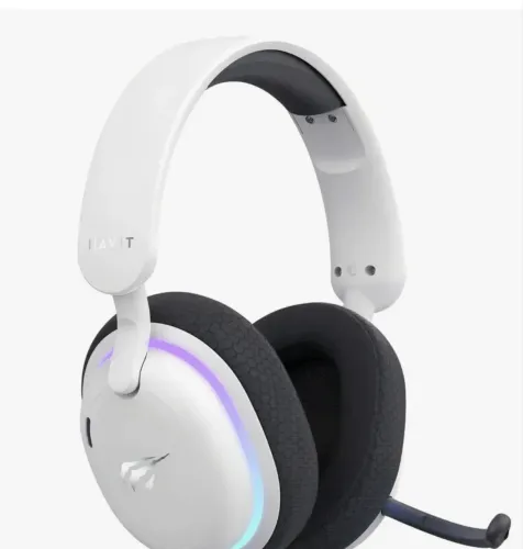 Headset Bluetooth Gamer Fuxi-H7 Havit com microfone branco
