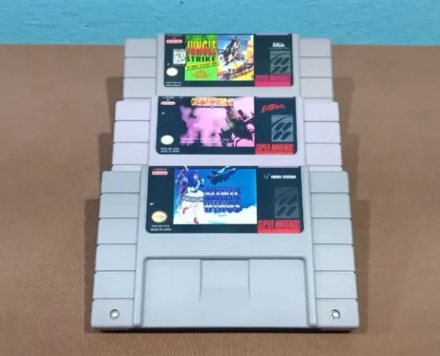 Lote de Cartuchos | Fitas Super Nintendo 3 Jogos Nave Paralelos