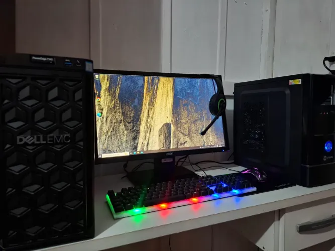Lote de informatica:Servidor dell PowerEdge T140 + PC completo Core i3 com SSD + Kit gamer