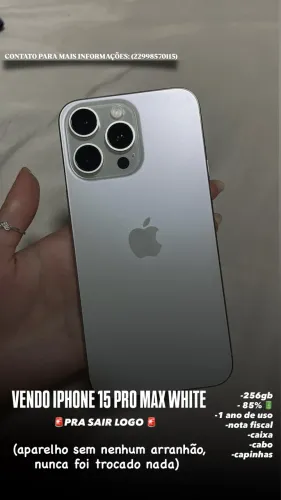 IPHONE 15 PRO MAX WHITE 256gb 