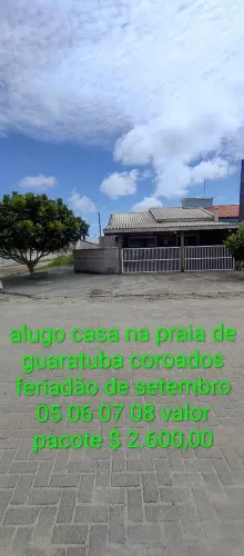 Alugo casa na praia de guaratuba coroados 