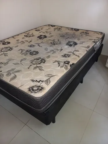 Cama Box Casal Completa com Colchão Ortobom
