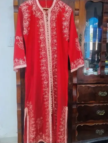 Túnica de algodão bordado 