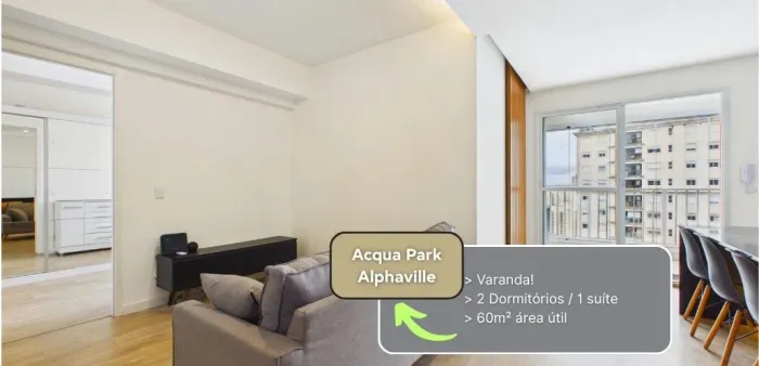 Apartamento com 2 dormitórios para alugar, 60 m² por R$ 6.943,00/mês - Green Valley Office