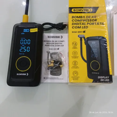 Bomba de ar compressor portátil carro moto bicicleta