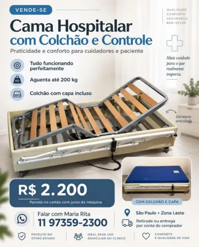 Cama Hospitalar Elétrica 