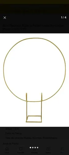 ARCO REDONDO DOURADO DE FERRO