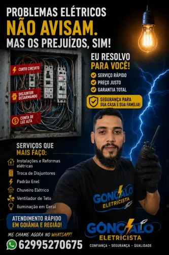 Eletricista 24h Goiânia | Orçamento Rápido