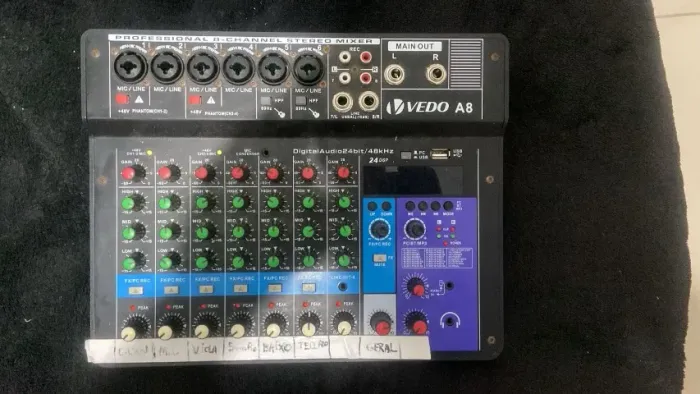 Mesa de som 8 canais (não está ligando)