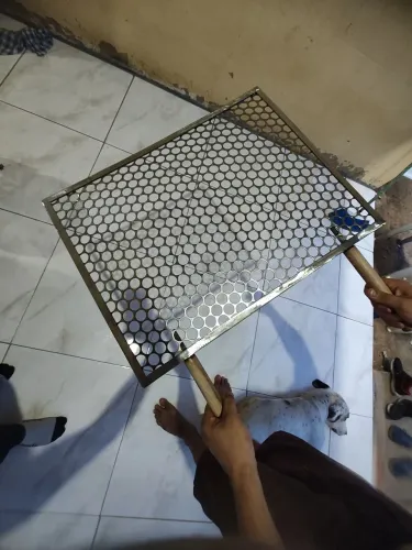Grelha de churrasco Inox Reforçada 62x47,5 cm