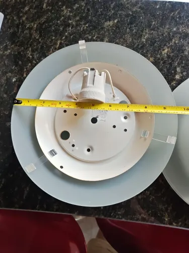 Lustre Plafon vidro fosco 25 cm de 1 lâmpada