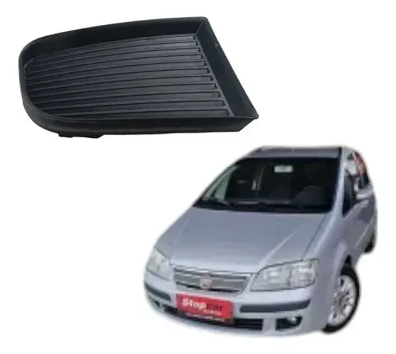 Moldura Tampa Farol Milha Direito Idea Fiat 2006 A 2010 Preto Direito