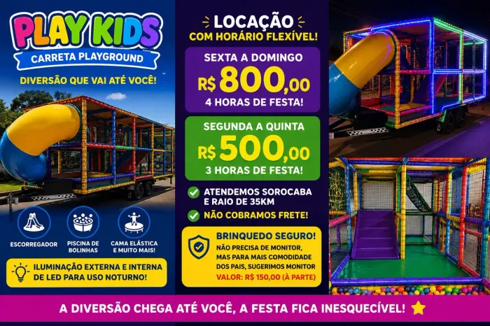 ? Parque Infantil Móvel Gigante para Festas - Atração que Encanta as Crianças