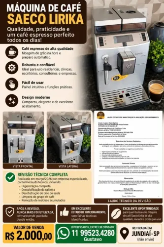 Venda de Máquina de Café Espresso Profissional