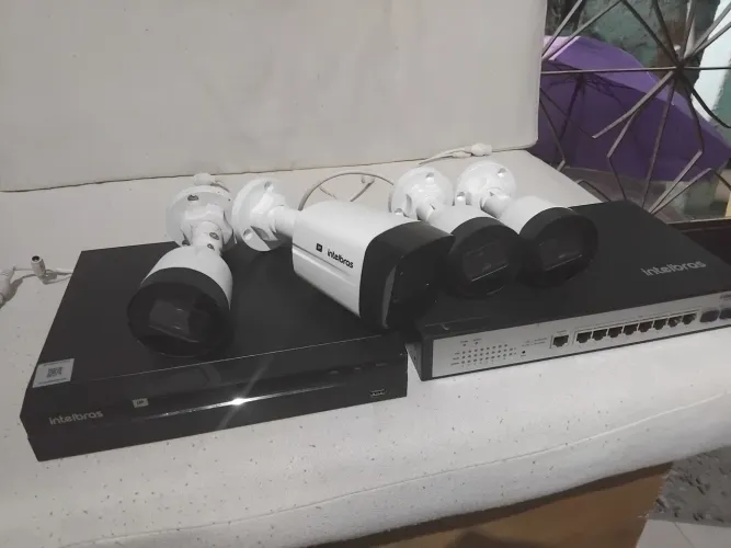 Kit dvr câmera ip switch 