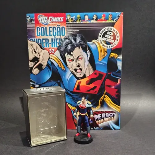 Miniatura Superboy Primordial Prime Eaglemoss DC + Fascículo 32