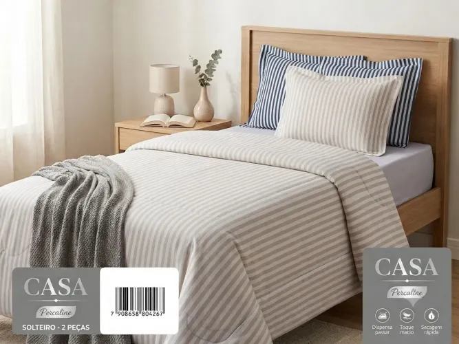 Jogo de cama 2 peças solteiro Queen portallar