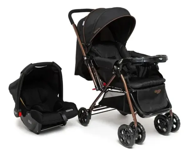 [NA CAIXA] - Carrinho de Bebê + Bebe Conforto Cosco Kids