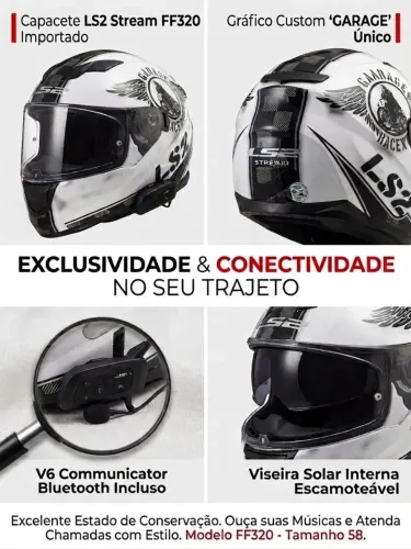 Capacete LS2 Stream importado