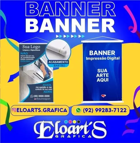 Banner Personalizado com Acabamento Bastão