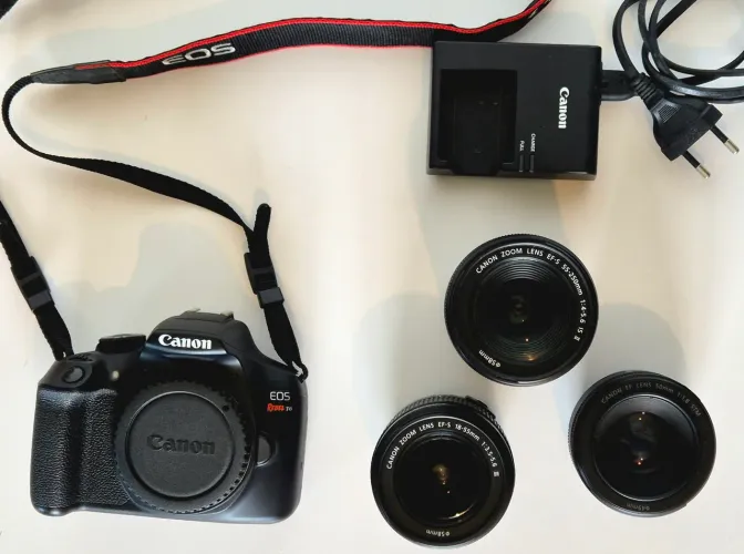 Kit Câmera Canon EOS Rebel T6 + 3 lentes