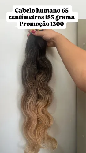 Cabelo humano 65 centímetros 195 grama 