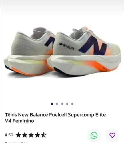 Tênis New Balance Fuelcell Supercomp Elite V4 Feminino