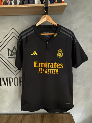 Camisa Real Madrid All Black 23/24 + ENTREGA GRÁTIS