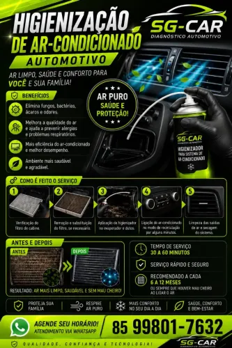 Higienização de ar condicionado automotivo