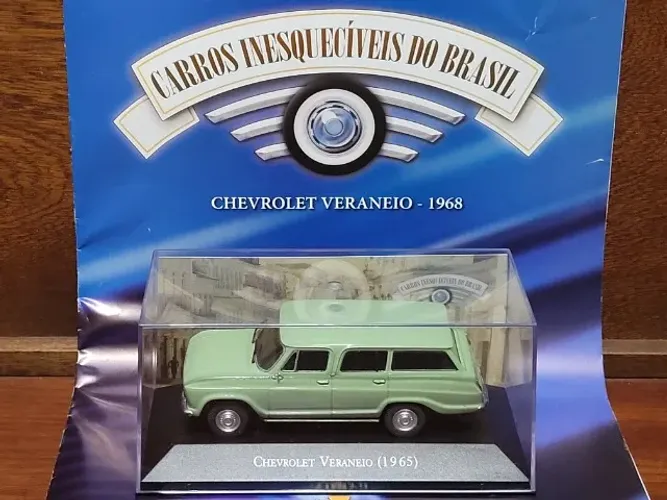 Chevrolet Veraneio 1965 - Coleção Carros Inesquecíveis do Brasil - Carrinho Miniatura 1/43