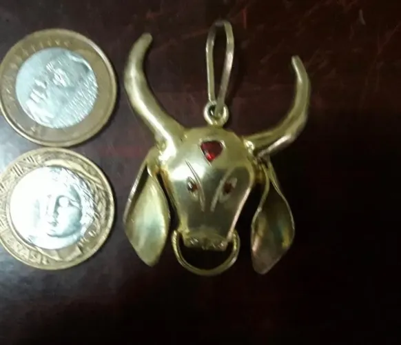 Medalha do GARANTIDO de prata banhada a ouro