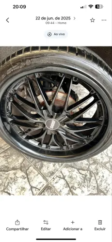 Jogo de Rodas BBS aro 19 furacões 4X100 com pneus Hankook 1/2 vida 
