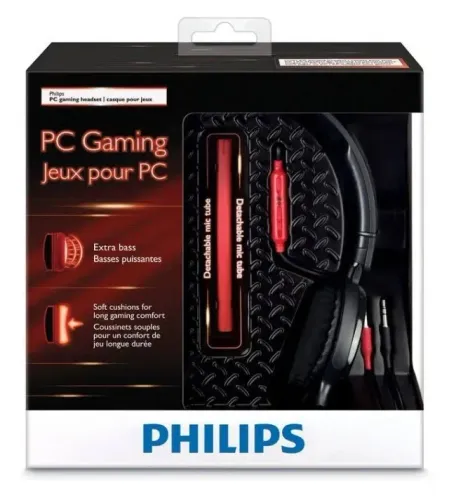 Fone Gamer Philips com Microfone Desencaixável e Controle de Volume