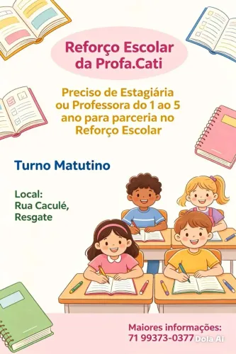 Parceria para Reforço Escolar no Resgate