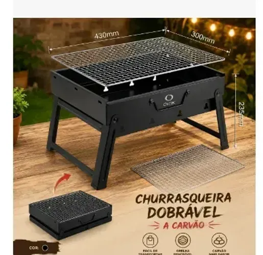 CHURRASQUEIRA DOBRAVEL A CARVAO ONISTEK ON-LD042