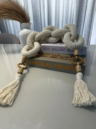 Colar de mesa decoração de croche
