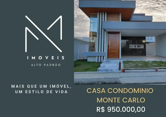 Casa no Condominio Monte Carlo, escriturada, 150m² totais