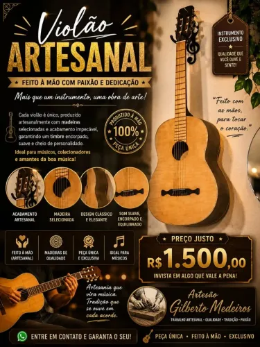 Violão Luther feito a mão