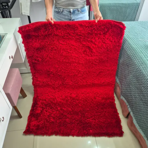 Tapete Silk Shaggy Vermelho